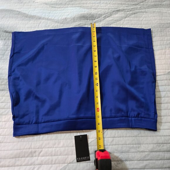Eloquii Blue Satin Blazer, Skirt & Seq Plus 18 NWT - Picture 7 of 12